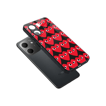 Scarlet Stare sleek oppo a5x 5g cover with tempered glass back and TPU edges
