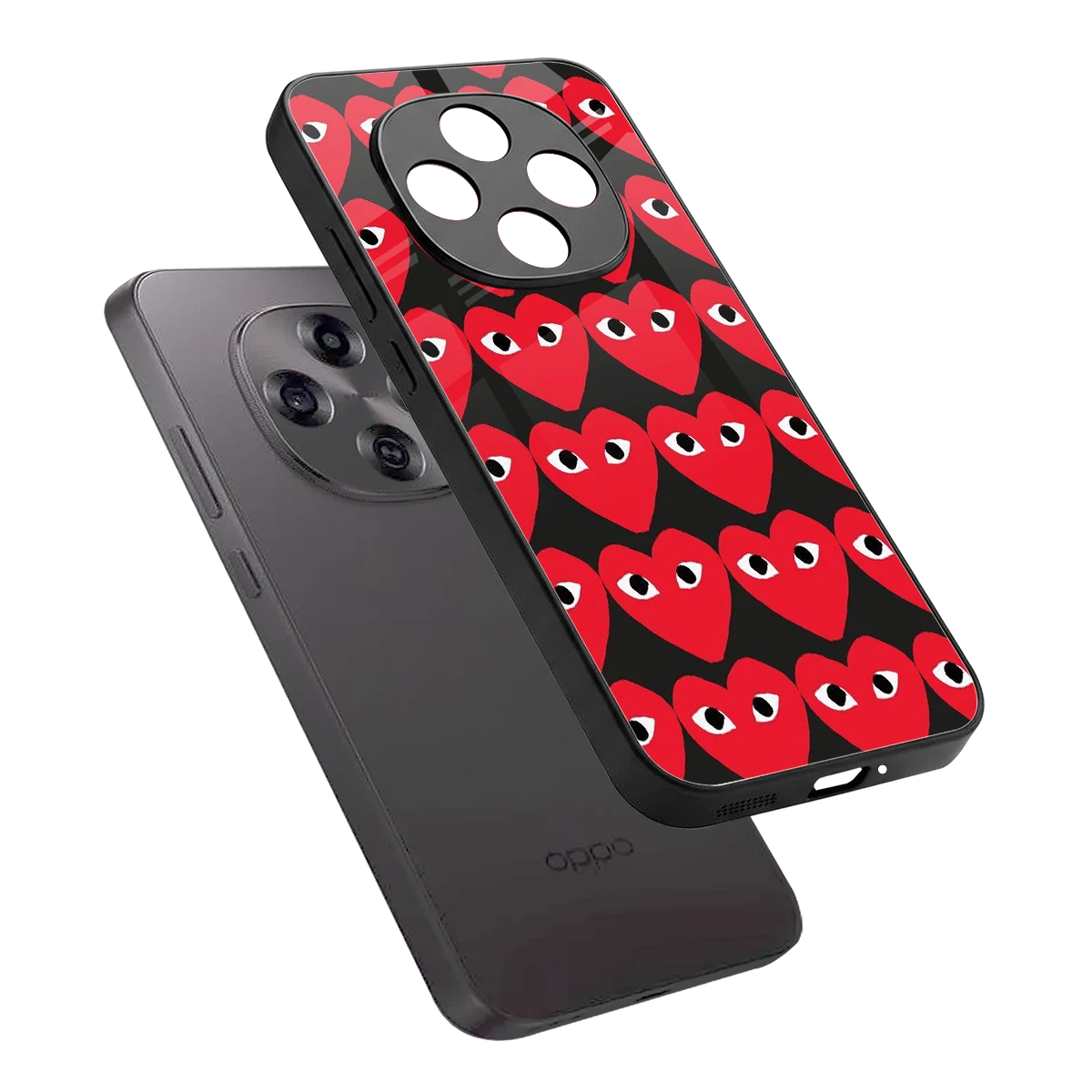 Scarlet Stare sleek oppo f31 pro 5g cover with tempered glass back and TPU edges