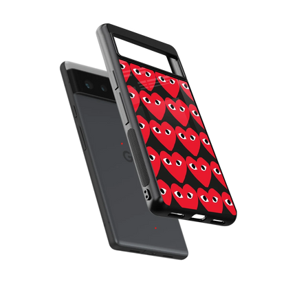 Scarlet Stare sleek google pixel 6 cover with tempered glass back and TPU edges