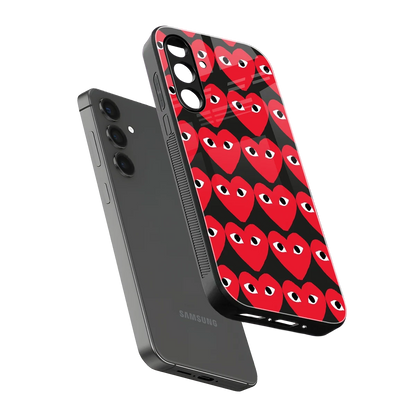 Scarlet Stare sleek samsung galaxy m34 5g cover with tempered glass back and TPU edges