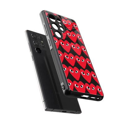 Scarlet Stare sleek samsung galaxy s25 ultra cover with tempered glass back and TPU edges