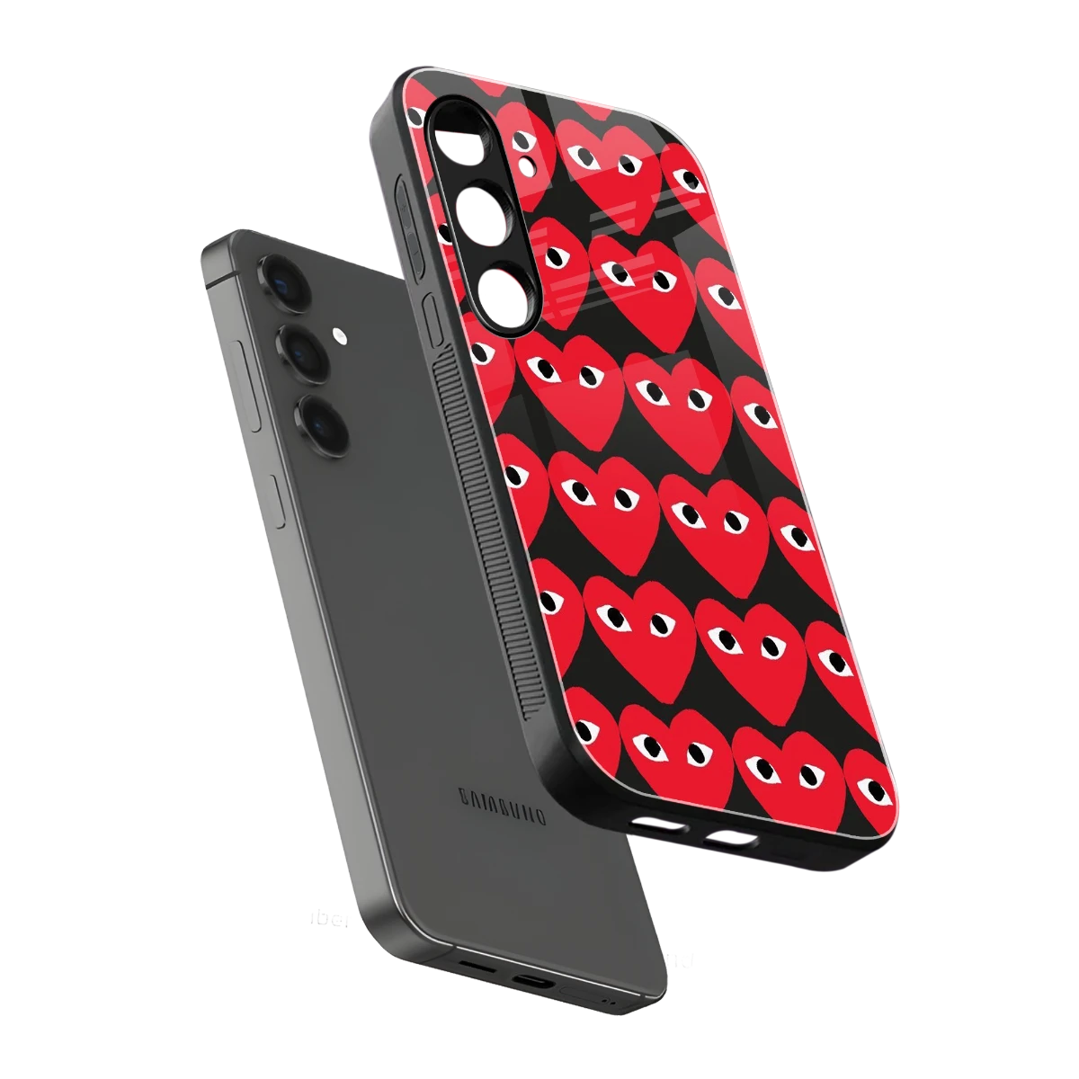 Scarlet Stare sleek samsung galaxy s24 cover with tempered glass back and TPU edges