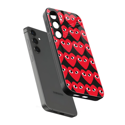 Scarlet Stare sleek samsung galaxy s24 cover with tempered glass back and TPU edges