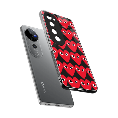 Scarlet Stare sleek vivo v40 pro cover with tempered glass back and TPU edges