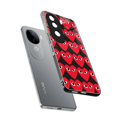 Scarlet Stare sleek vivo v40e cover with tempered glass back and TPU edges