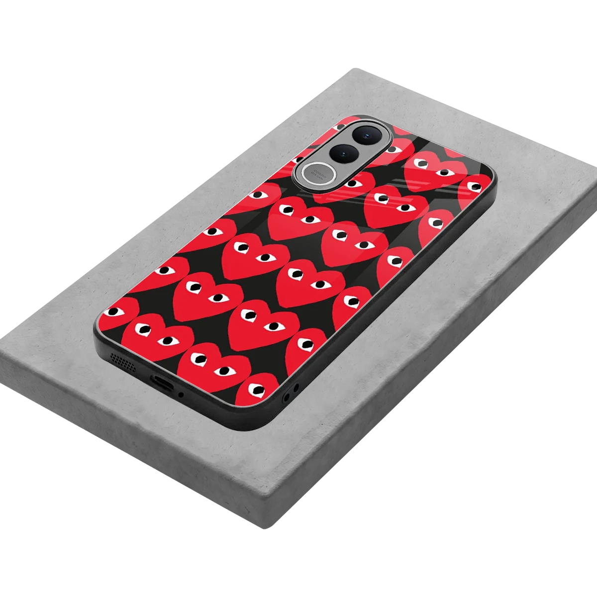 Scarlet Stare stylish phone case for vivo v70 fe | glossy glass and slim fit