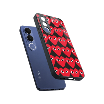 Scarlet Stare sleek vivo v70 fe cover with tempered glass back and TPU edges