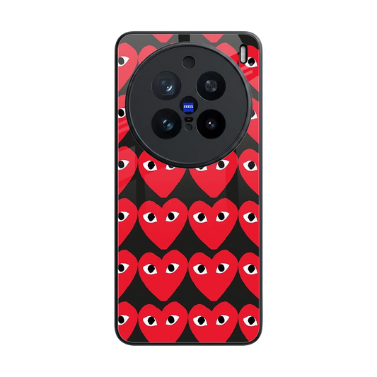 Scarlet Stare back phone cover | glass case for vivo x200 pro
