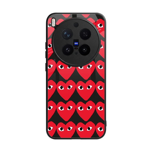 Scarlet Stare back phone cover | glass case for vivo x300 pro
