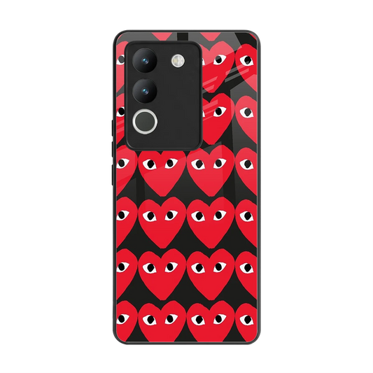 Scarlet Stare back phone cover | glass case for vivo y200 5g