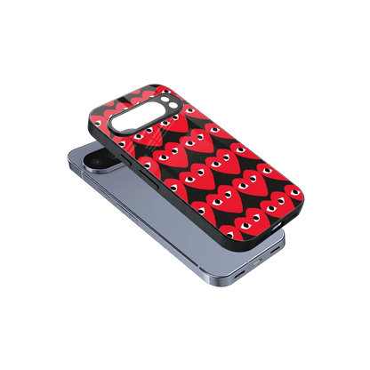 Scarlet Stare sleek google pixel 10 pro cover with tempered glass back and TPU edges