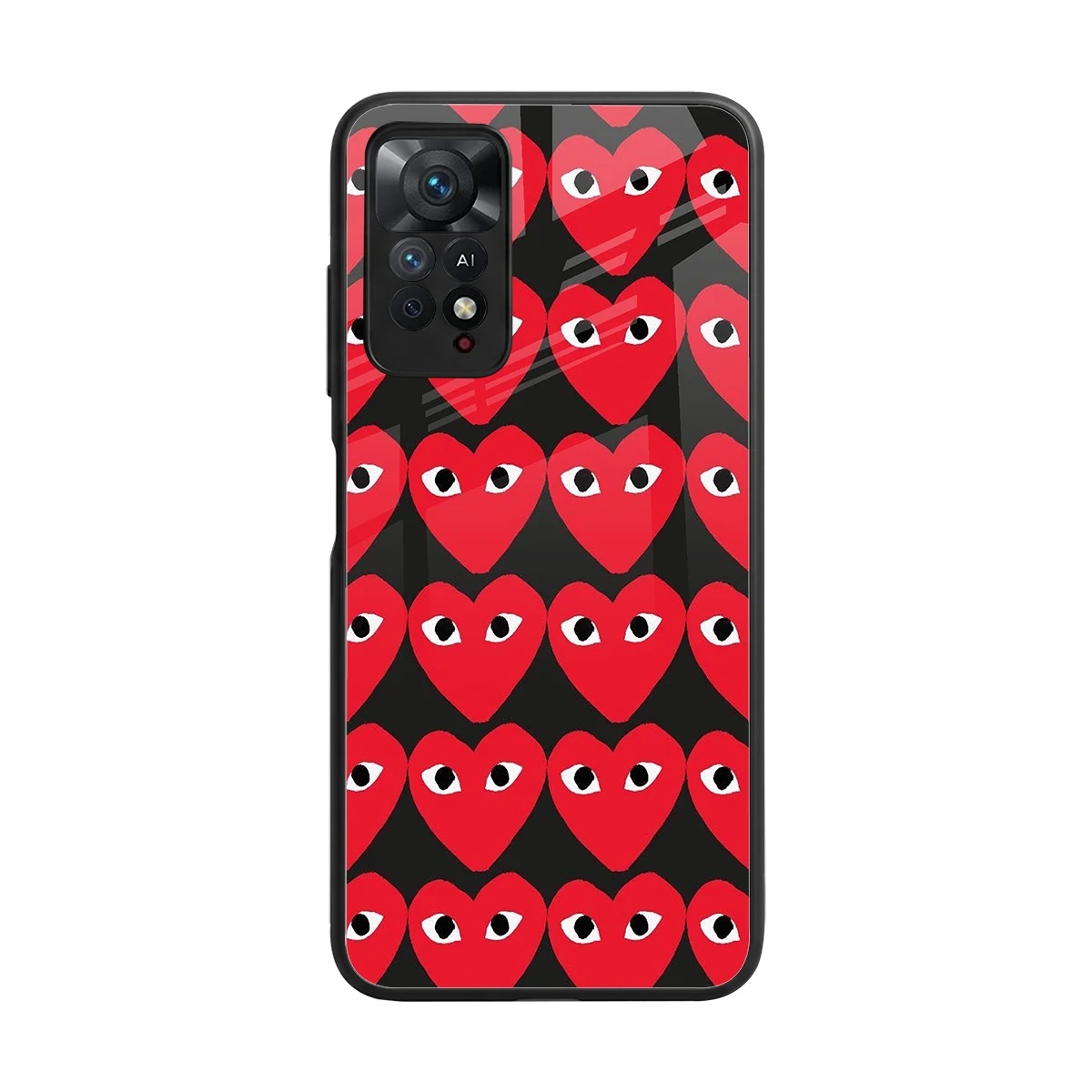 Scarlet Stare back phone cover | glass case for redmi note 11 pro