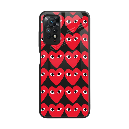 Scarlet Stare back phone cover | glass case for redmi note 11 pro