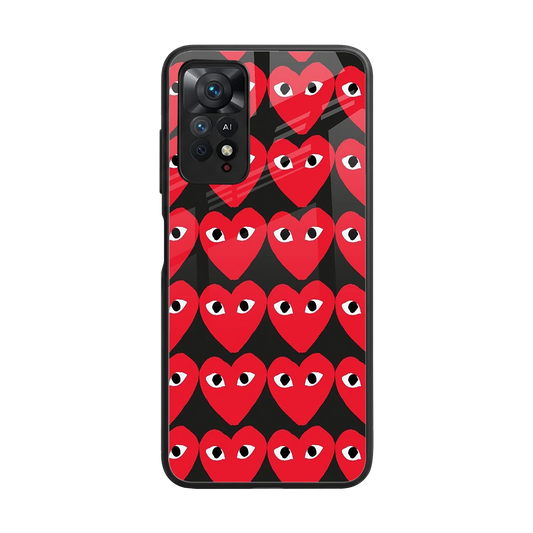Scarlet Stare back phone cover | glass case for redmi note 11 pro