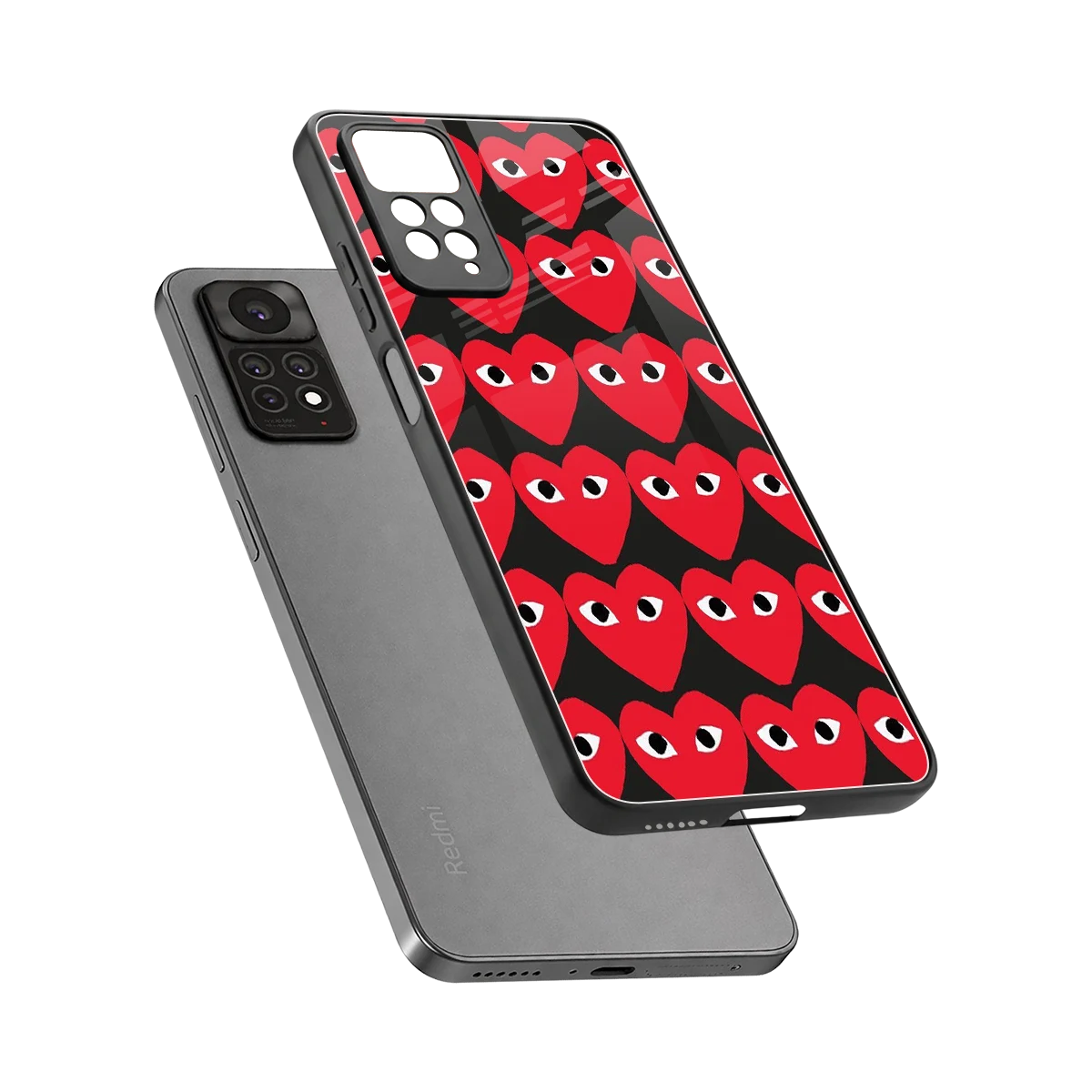 Scarlet Stare sleek redmi note 11 pro cover with tempered glass back and TPU edges
