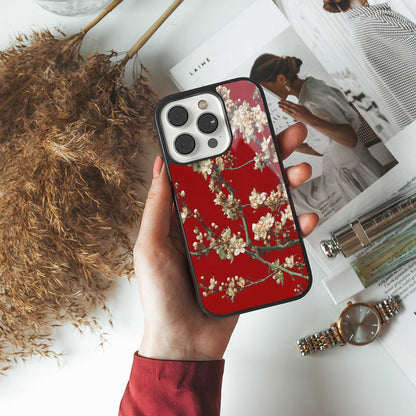 Scarlet Petals Phone Case for Iphone 16 | Glass Case