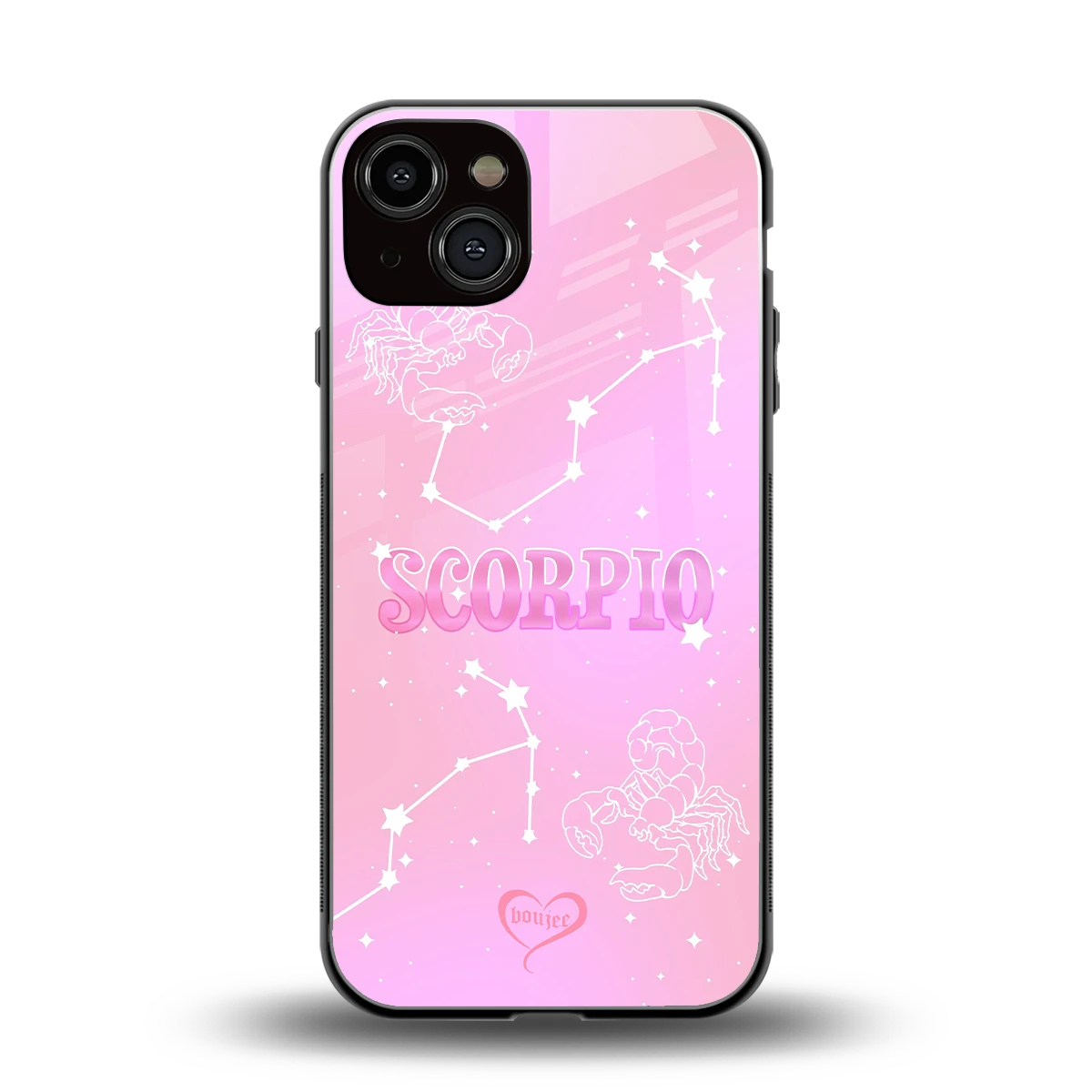 Scorpio Aura back phone cover | glass case for iphone 13