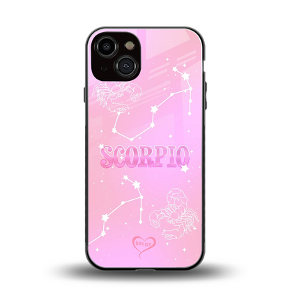 Scorpio Aura back phone cover | glass case for iphone 13