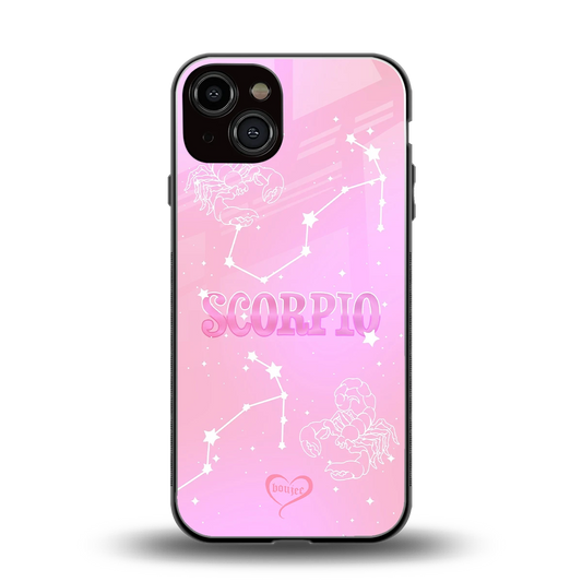 Scorpio Aura back phone cover | glass case for iphone 14