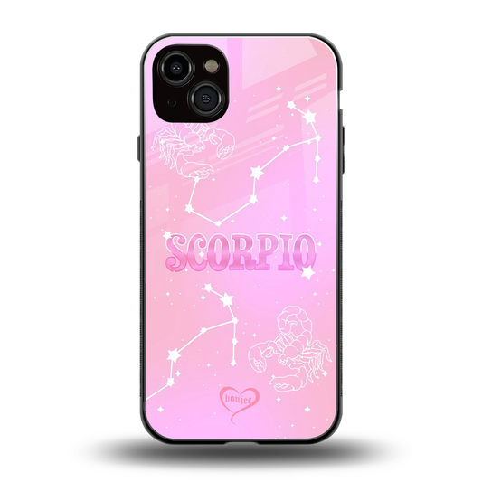 Scorpio Aura back phone cover | glass case for iphone 14 plus