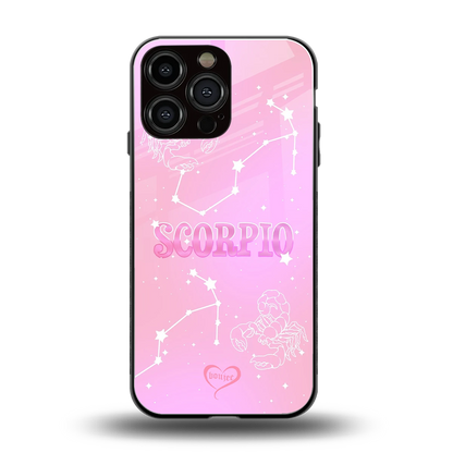 Scorpio Aura back phone cover | glass case for iphone 15 pro max