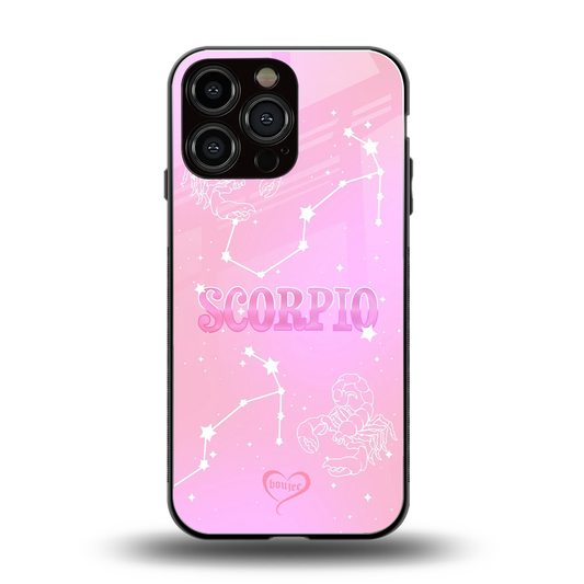 Scorpio Aura back phone cover | glass case for iphone 15 pro max