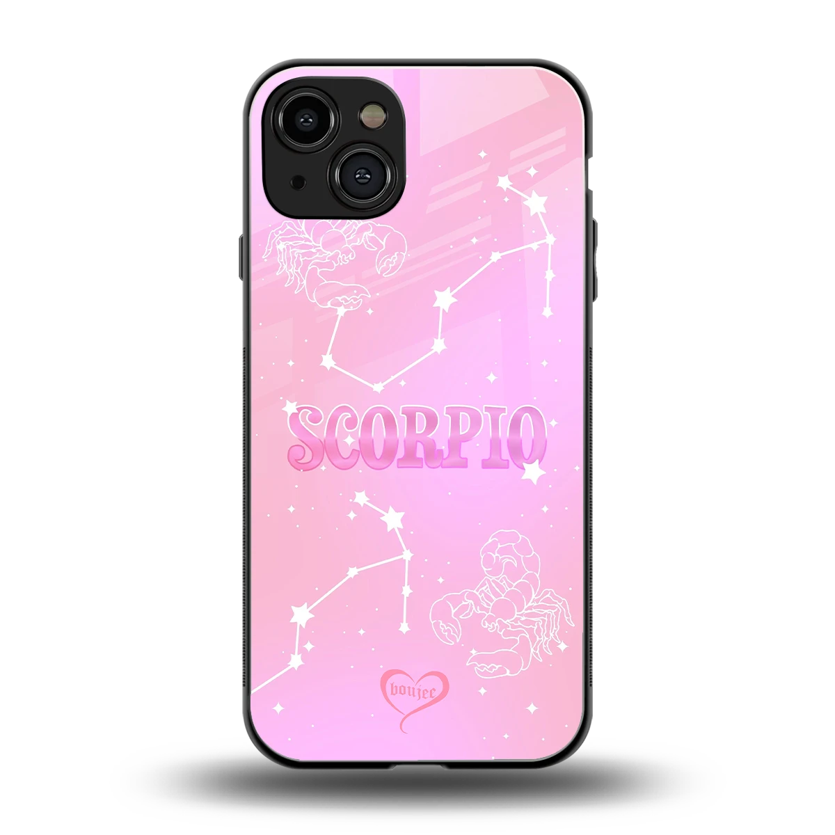 Scorpio Aura back phone cover | glass case for iphone 15