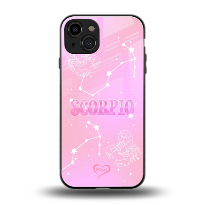Scorpio Aura back phone cover | glass case for iphone 15