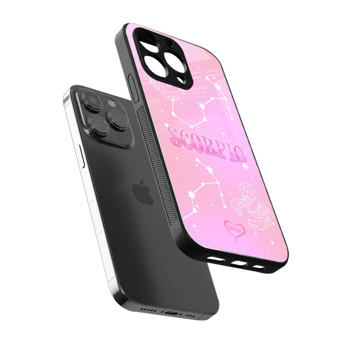 Scorpio Aura sleek iphone 16 pro max cover with tempered glass back and TPU edges