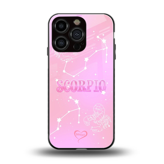 Scorpio Aura back phone cover | glass case for iphone 16 pro