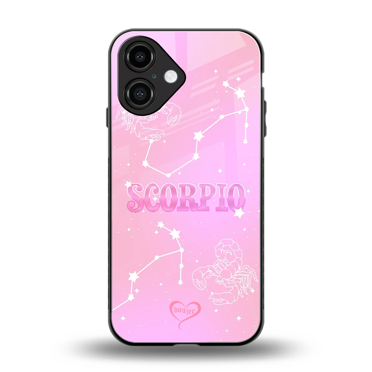 Scorpio Aura back phone cover | glass case for iphone 16