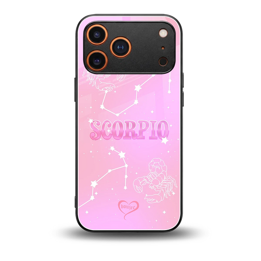 Scorpio Aura back phone cover | glass case for iphone 17 pro max