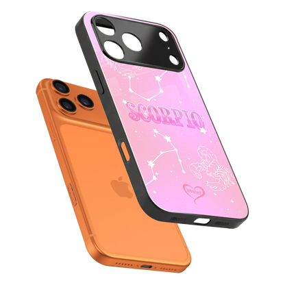 Scorpio Aura sleek iphone 17 pro cover with tempered glass back and TPU edges