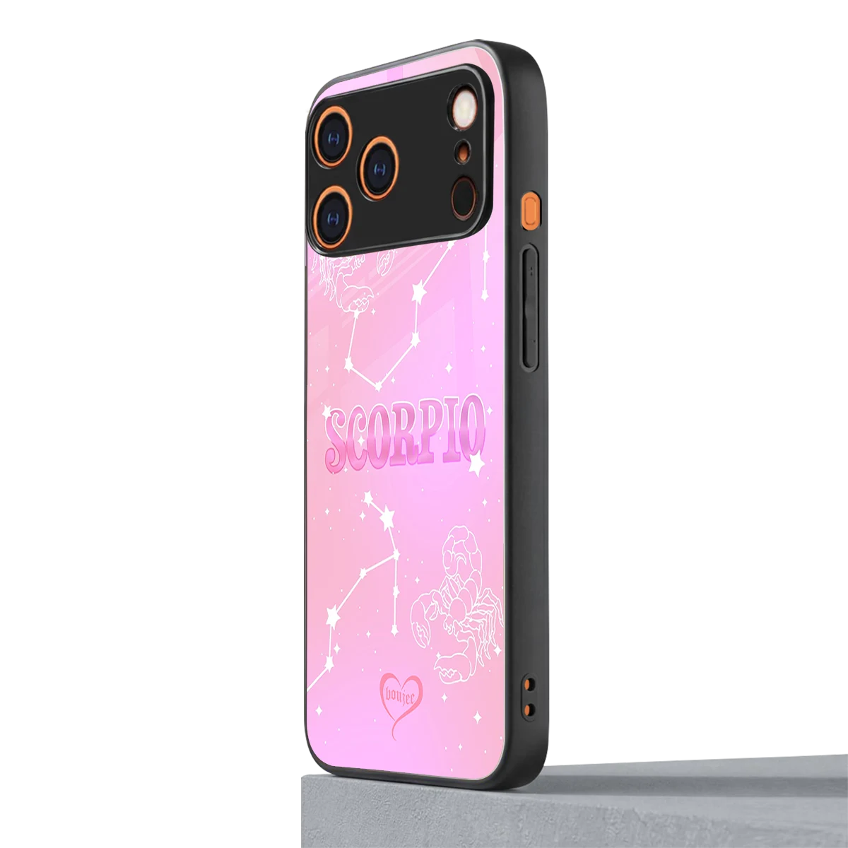 Scorpio Aura iphone 17 pro mobile cover | shockproof glass phone case