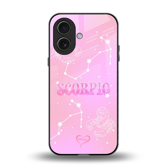 Scorpio Aura back phone cover | glass case for iphone 17