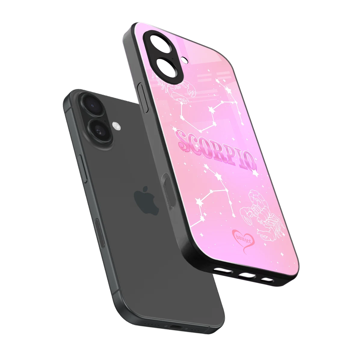 Scorpio Aura sleek iphone 17 cover with tempered glass back and TPU edges