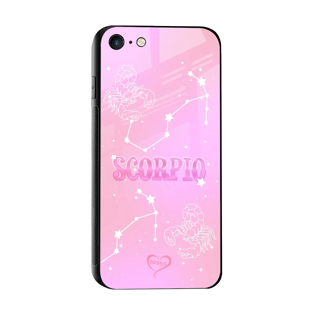 Scorpio Aura sleek iphone 7 cover with tempered glass back and TPU edges