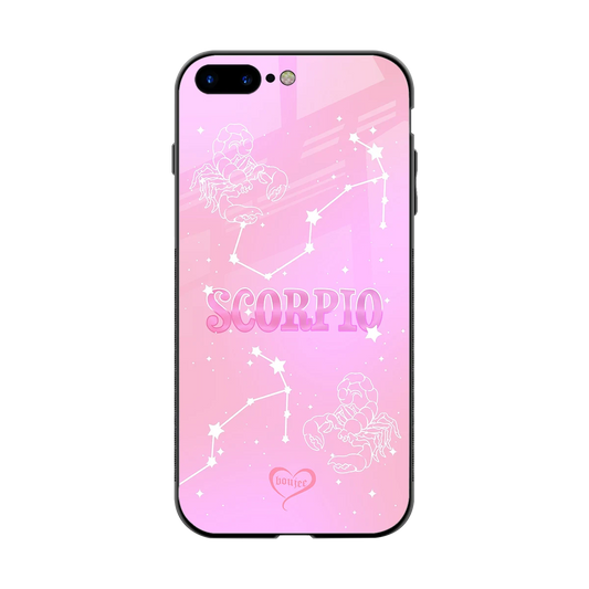Scorpio Aura back phone cover | glass case for iphone 8 plus