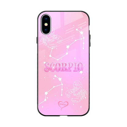 Scorpio Aura back phone cover | glass case for iphone x