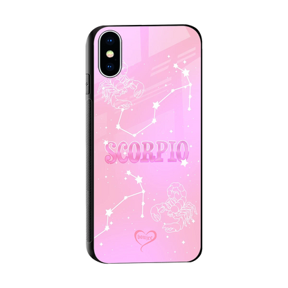 Scorpio Aura sleek iphone x cover with tempered glass back and TPU edges