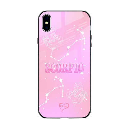 Scorpio Aura back phone cover | glass case for iphone xs max