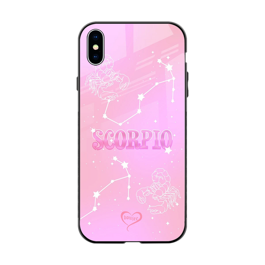 Scorpio Aura back phone cover | glass case for iphone xs max