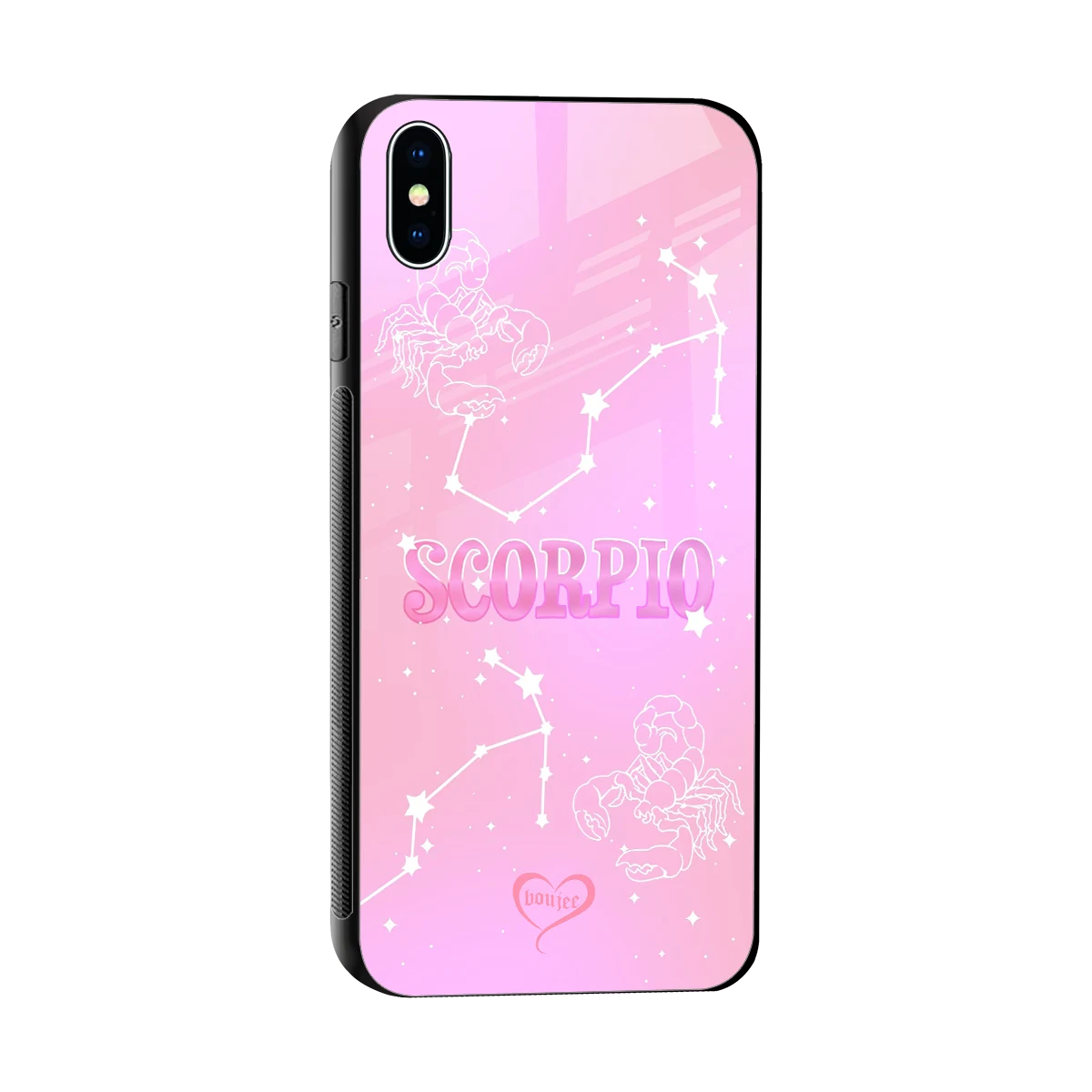 Scorpio Aura sleek iphone xs max cover with tempered glass back and TPU edges