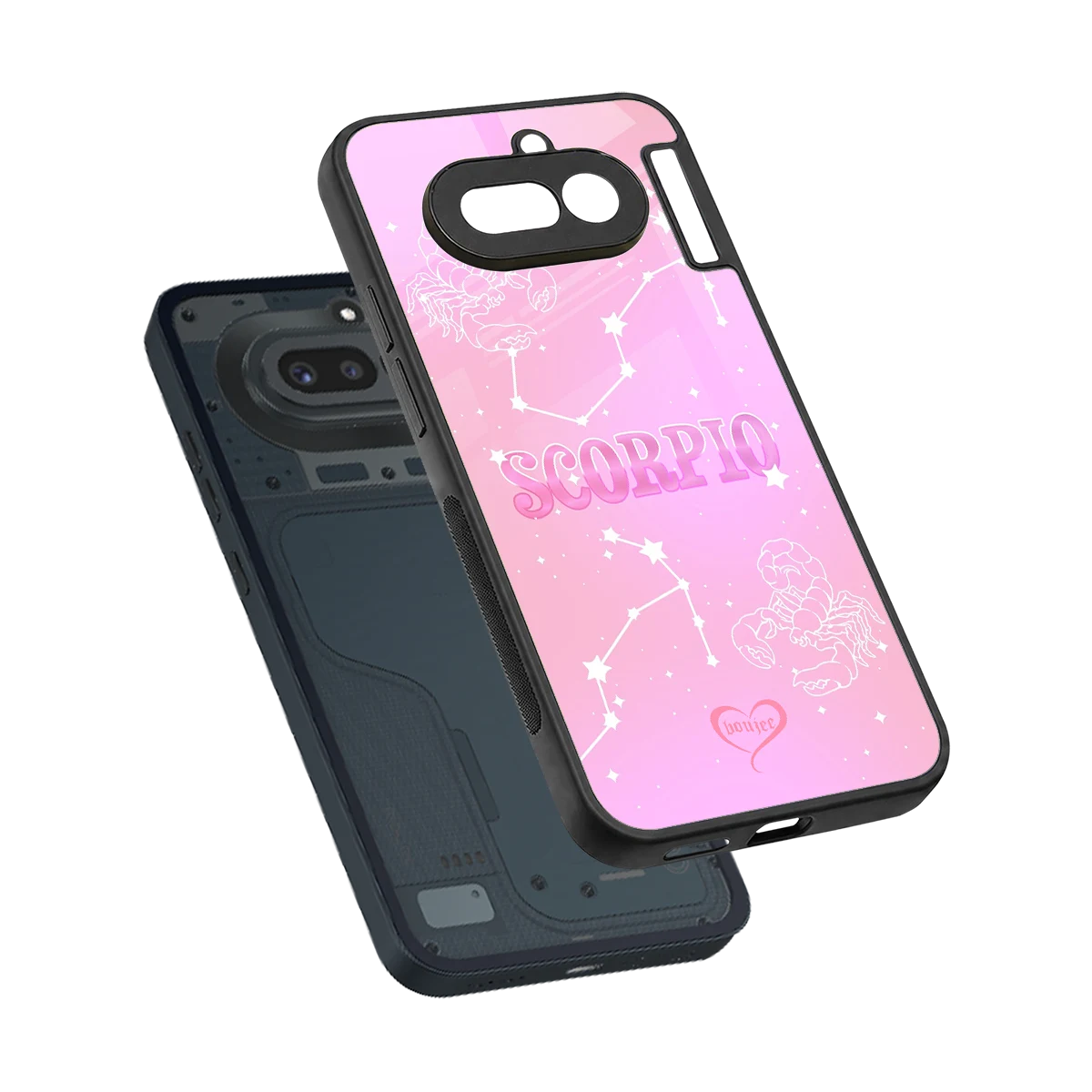 Scorpio Aura sleek nothing phone 4a cover with tempered glass back and TPU edges