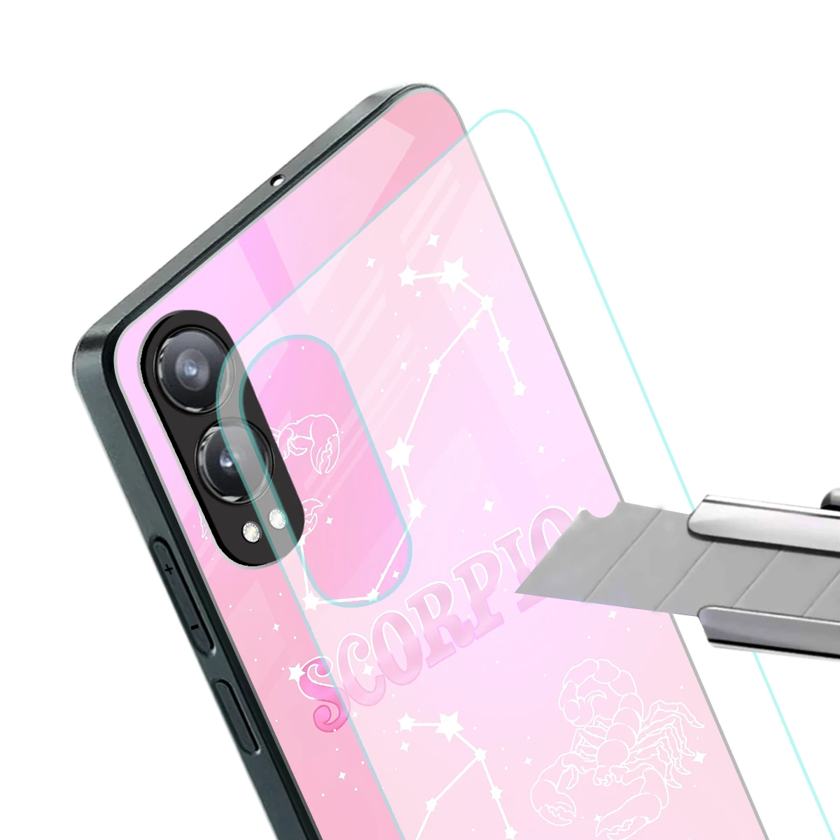 Scorpio Aura stylish phone case for oneplus nord ce 4 lite | glossy glass and slim fit