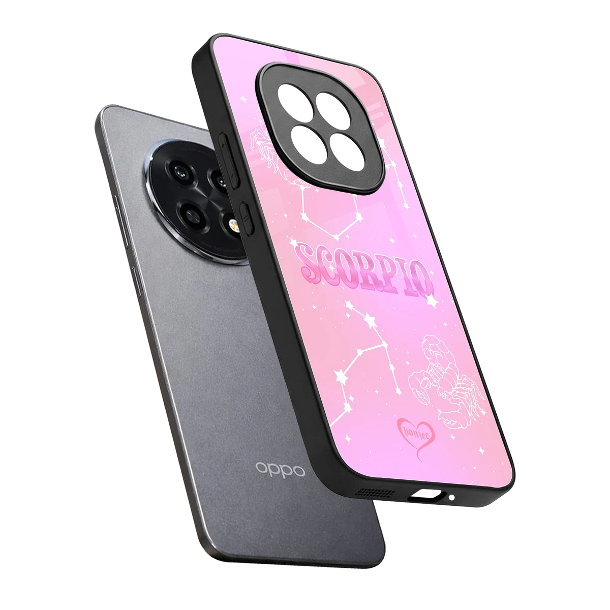Scorpio Aura sleek oppo f29 pro 5g cover with tempered glass back and TPU edges