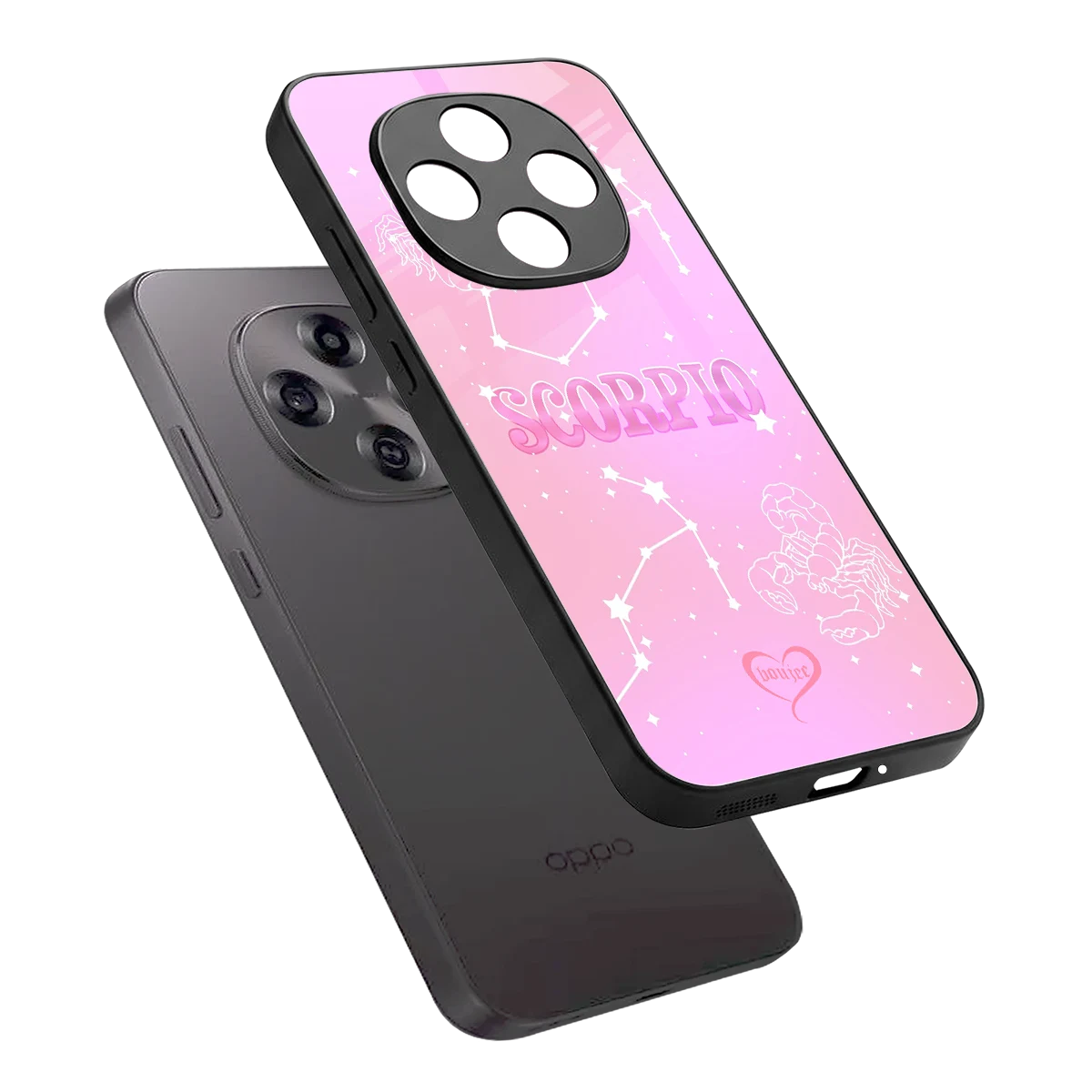 Scorpio Aura sleek oppo f31 pro 5g cover with tempered glass back and TPU edges