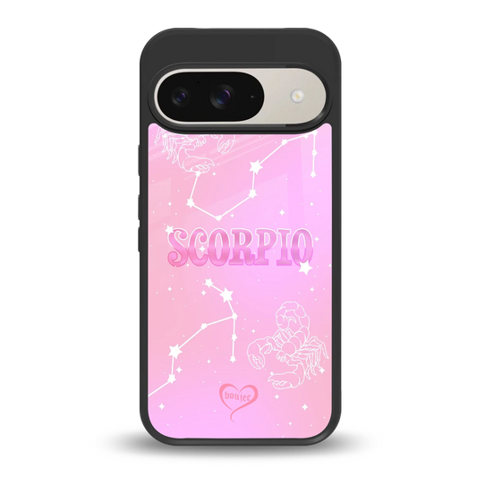 Scorpio Aura back phone cover | glass case for google pixel 9