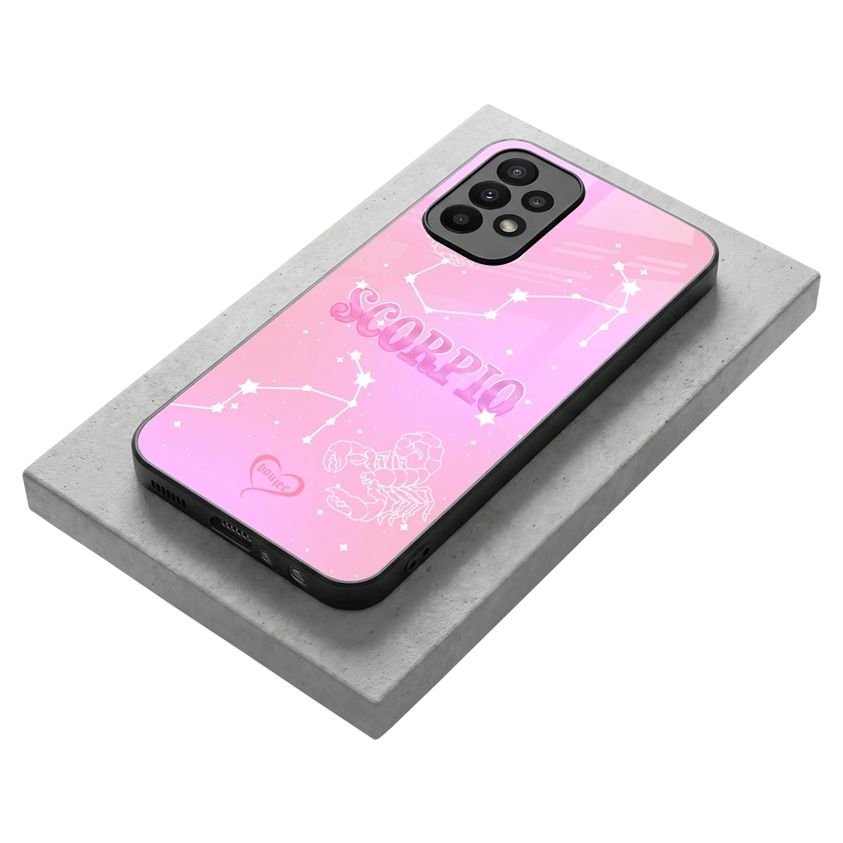 Scorpio Aura stylish phone case for samsung galaxy a23 | glossy glass and slim fit
