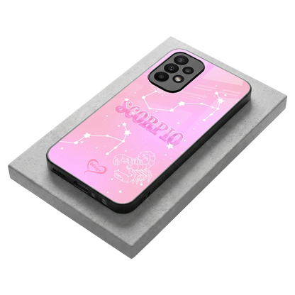 Scorpio Aura stylish phone case for samsung galaxy a23 | glossy glass and slim fit